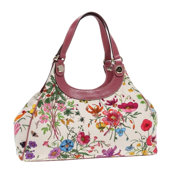 GUCCI Handbags - GUCCI Flora Hand Bag Canvas Outlet Multicolor Gold 231820 Auth yk15201